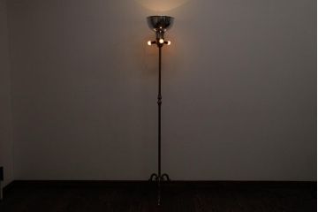 ヴィンテージ照明　フランスビンテージ　真鍮製　おしゃれなフロアランプ(フロアスタンド)(R-037591)