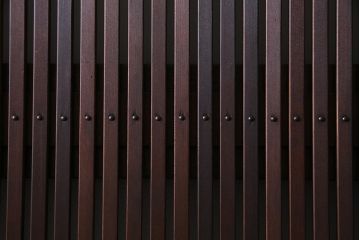 アンティーク建具　当店オリジナルガラス　裏ガラス入り　幅狭　上手物　万本格子戸4枚セット(建具、引き戸)(R-037592)