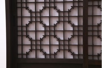 ラフジュ工房オリジナル　アンティーク建具リメイク　蜀江　和モダンなサイドボード(書院戸、組子、キャビネット、テレビ台、テレビボード)(R-037603)