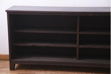 ラフジュ工房オリジナル　アンティーク古建具リメイク　蜀江　和モダンな脚付きサイドボード(書院戸、組子、キャビネット、テレビ台、テレビボード)(R-037604)