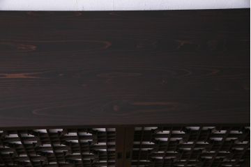 ラフジュ工房オリジナル　アンティーク古建具リメイク　蜀江　和モダンな脚付きサイドボード(書院戸、組子、キャビネット、テレビ台、テレビボード)(R-037604)