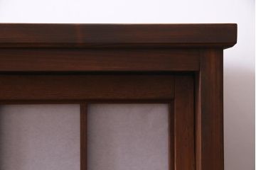 ラフジュ工房オリジナル　アンティーク建具リメイク　扇菊　こだわりの和空間づくりが叶う脚付きサイドボード(書院戸、組子、キャビネット)(R-037605)