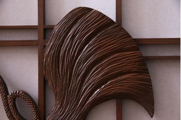 ラフジュ工房オリジナル　アンティーク建具リメイク　扇菊　こだわりの和空間づくりが叶う脚付きサイドボード(書院戸、組子、キャビネット)(R-037605)