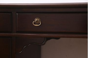 中古　DREXEL HERITAGE (ドレクセルヘリテイジ)　マホガニー材　洗練された大人の雰囲気醸し出す片袖デスク(机、在宅ワーク、在宅用ワークデスク)(R-037610)