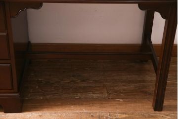 中古　DREXEL HERITAGE (ドレクセルヘリテイジ)　マホガニー材　洗練された大人の雰囲気醸し出す片袖デスク(机、在宅ワーク、在宅用ワークデスク)(R-037610)