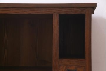 アンティーク家具　大正昭和初期　天板リメイク　カウンターとして使える便利な和風収納棚(リビングボード、戸棚)(R-037611)