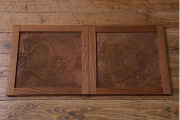 アンティーク家具　大正昭和初期　天板リメイク　カウンターとして使える便利な和風収納棚(リビングボード、戸棚)(R-037611)