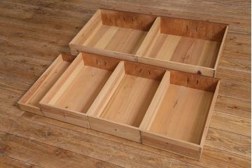 アンティーク家具　大正昭和初期　天板リメイク　カウンターとして使える便利な和風収納棚(リビングボード、戸棚)(R-037611)