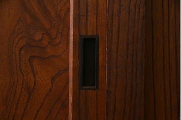 アンティーク家具　大正昭和初期　天板リメイク　カウンターとして使える便利な和風収納棚(リビングボード、戸棚)(R-037611)