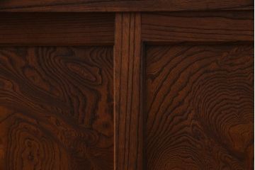 アンティーク家具　大正昭和初期　天板リメイク　カウンターとして使える便利な和風収納棚(リビングボード、戸棚)(R-037611)