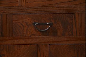 アンティーク家具　大正昭和初期　天板リメイク　カウンターとして使える便利な和風収納棚(リビングボード、戸棚)(R-037611)