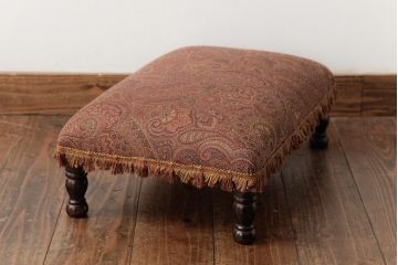 ビンテージ家具　和製　オリエンタル模様がおしゃれなオットマン(スツール、ヴィンテージ)(R-037616)