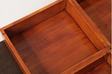 アンティーク雑貨　古民具　大正昭和初期　外箱付き　春慶塗が美しい重箱(お重)(R-037618)