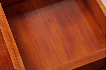 アンティーク雑貨　古民具　大正昭和初期　外箱付き　春慶塗が美しい重箱(お重)(R-037618)