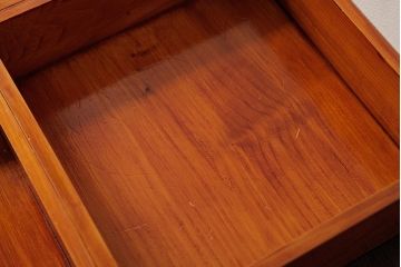 アンティーク雑貨　古民具　大正昭和初期　外箱付き　春慶塗が美しい重箱(お重)(R-037618)