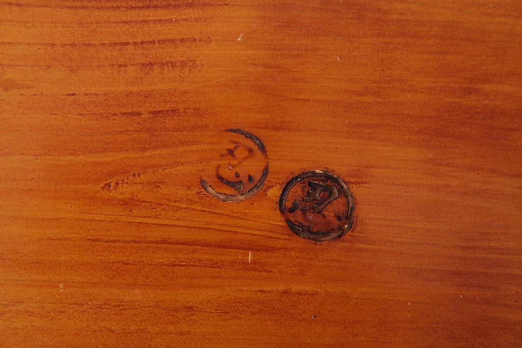 アンティーク雑貨　古民具　大正昭和初期　外箱付き　春慶塗が美しい重箱(お重)(R-037618)