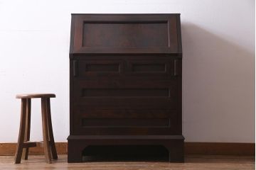ヴィンテージ家具　民芸家具　国産　上質な作りが魅力のライティングビューロー(簿記机、机、ビンテージ)(R-037620)