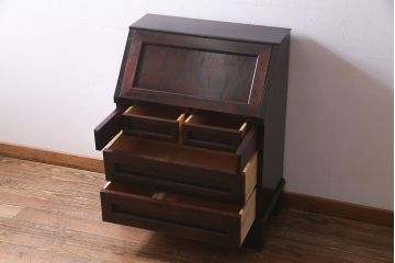 ヴィンテージ家具　民芸家具　国産　上質な作りが魅力のライティングビューロー(簿記机、机、ビンテージ)(R-037620)