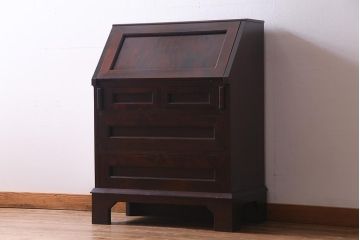 ヴィンテージ家具　民芸家具　国産　上質な作りが魅力のライティングビューロー(簿記机、机、ビンテージ)(R-037620)