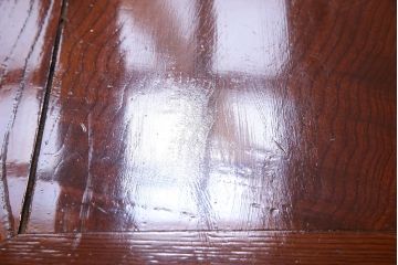 ビンテージ家具　総ケヤキ材　美しい杢目が楽しめる上品な座卓(ローテーブル)(R-037621)