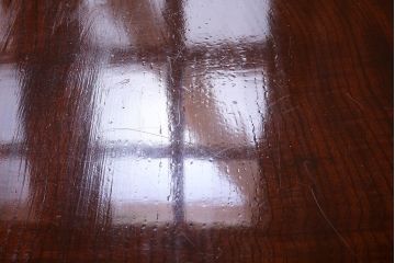 ビンテージ家具　総ケヤキ材　美しい杢目が楽しめる上品な座卓(ローテーブル)(R-037621)