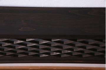 アンティーク照明　ラフジュ工房オリジナル　古建具リメイク　片面ガラス　組子の欄間を使った壁付け照明(ウォールランプ)(R-037622)