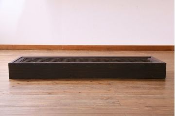 アンティーク照明　ラフジュ工房オリジナル　古建具リメイク　片面ガラス　組子の欄間を使った壁付け照明(ウォールランプ)(R-037622)