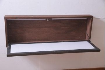 アンティーク照明　ラフジュ工房オリジナル　古建具リメイク　片面ガラス　組子の欄間を使った壁付け照明(ウォールランプ)(R-037623)