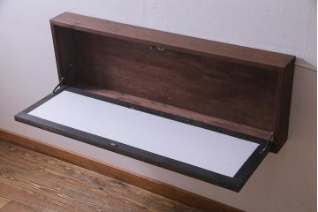 アンティーク照明　ラフジュ工房オリジナル　古建具リメイク　片面ガラス　組子の欄間を使った壁付け照明(ウォールランプ)(R-037623)