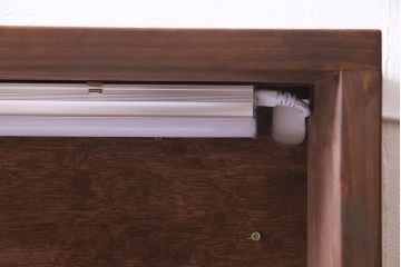 アンティーク照明　ラフジュ工房オリジナル　古建具リメイク　片面ガラス　組子の欄間を使った壁付け照明(ウォールランプ)(R-037623)