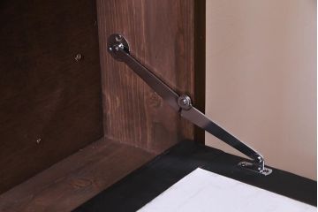 アンティーク照明　ラフジュ工房オリジナル　古建具リメイク　片面ガラス　組子の欄間を使った壁付け照明(ウォールランプ)(R-037623)