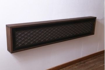 ラフジュ工房オリジナル　欄間リメイク　片面ガラス　組子　横長　味わい深い佇まい壁付け照明(ウォールランプ)(R-037625)