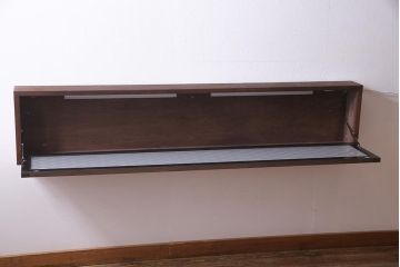 ラフジュ工房オリジナル　欄間リメイク　片面ガラス　組子　横長　味わい深い佇まい壁付け照明(ウォールランプ)(R-037625)