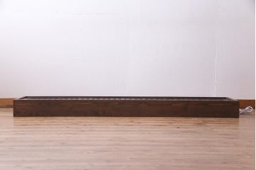ラフジュ工房オリジナル　欄間リメイク　片面ガラス　組子　横長　味わい深い佇まい壁付け照明(ウォールランプ)(R-037625)