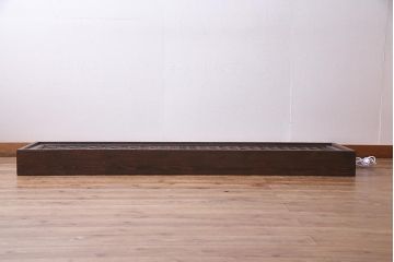 ラフジュ工房オリジナル　欄間リメイク　片面ガラス　横長　凝ったデザインの組子がおしゃれな壁付け照明(ウォールランプ)(R-037627)