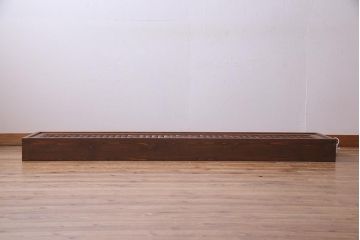 ラフジュ工房オリジナル　欄間リメイク　片面ガラス　横長　凝ったデザインの組子がおしゃれな壁付け照明(ウォールランプ)(R-037629)