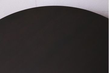 中古　松本民芸家具　D型ペディスタイル卓　洗練された佇まいのラウンドテーブル(ダイニングテーブル)(定価約22万5千円)(R-037644)