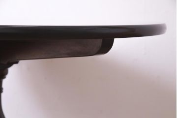 中古　松本民芸家具　D型ペディスタイル卓　洗練された佇まいのラウンドテーブル(ダイニングテーブル)(定価約22万5千円)(R-037644)