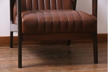 ビンテージ家具　和製ビンテージ　渋さの中に上品さが漂う1人掛けソファ(アームソファ)(R-037647)