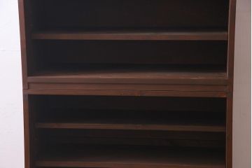 ラフジュ工房オリジナル　アンティーク建具リメイク　和の風情漂う重ね戸棚(書院戸、組子、キャビネット)(R-037653)