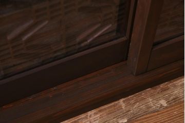 ラフジュ工房オリジナル　アンティーク建具リメイク　和の風情漂う重ね戸棚(書院戸、組子、キャビネット)(R-037653)