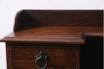 アンティーク家具　イギリスアンティーク　オーク材　クラシカルな雰囲気が魅力のワークデスク(作業台、在宅ワーク、在宅用)(R-037656)