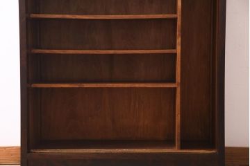 中古　松本民芸家具　落ち着いた佇まいのC型下駄箱(収納棚)(定価約23万5千円)(R-037657)