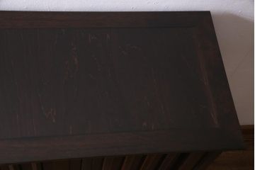 中古　松本民芸家具　落ち着いた佇まいのC型下駄箱(収納棚)(定価約23万5千円)(R-037657)