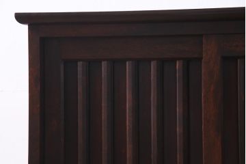 中古　松本民芸家具　落ち着いた佇まいのC型下駄箱(収納棚)(定価約23万5千円)(R-037657)