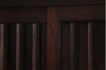 中古　松本民芸家具　落ち着いた佇まいのC型下駄箱(収納棚)(定価約23万5千円)(R-037657)