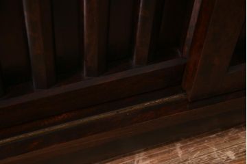 中古　松本民芸家具　落ち着いた佇まいのC型下駄箱(収納棚)(定価約23万5千円)(R-037657)