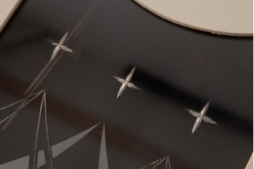 昭和レトロ雑貨　セイコー(SEIKO)　手巻き式　21DAY　レトロなツートンカラーのペイント柱時計(掛け時計、振り子時計)(R-037662)
