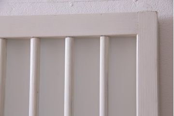 アンティーク家具　昭和初期　すりガラス　ナチュラルインテリアにぴったりなペイントガラス戸2枚セット(引き戸、建具)(R-037671)