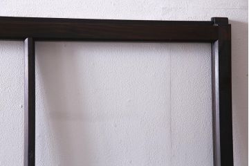 アンティーク家具　昭和初期　シックなインテリアと相性の良いガラス戸2枚セット(引き戸、建具)(R-037672)